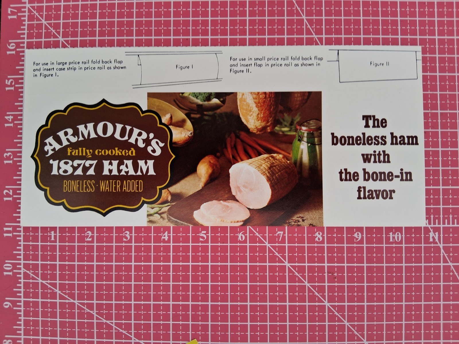 VINTAGE 1970’s Armour’s Star 1877 HAM Cardboard Display Advertising