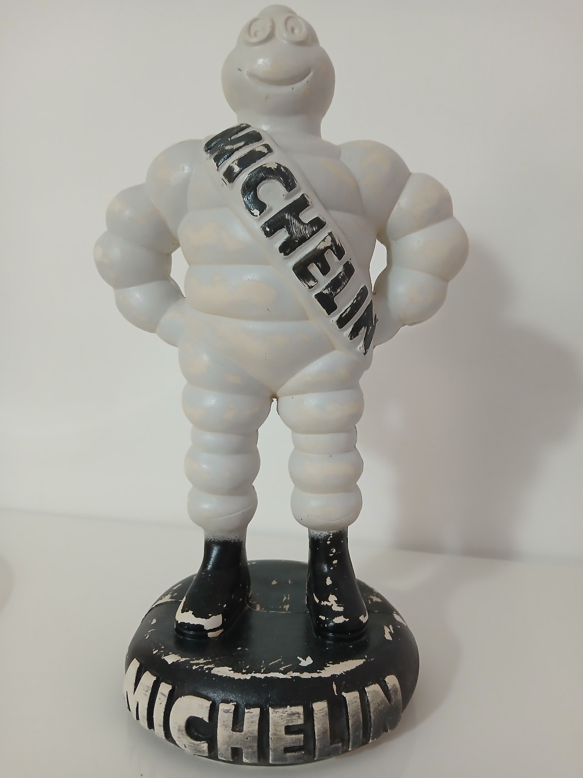 Omino Michelin Bibendum Vintage Chalk 37cm Statue Sign Garage Workshop