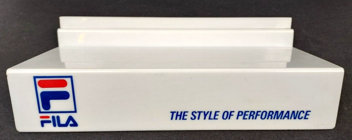 Vintage RARE 80s/90s FILA Shoe Store Display – Slat Wall Plastic Shelf LOT OF 3