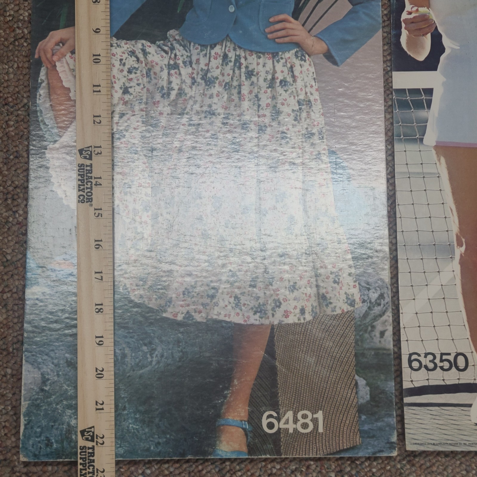 Vintage 1974 Simplicity Store Display Sewing Pattern Standee Lot Of 2