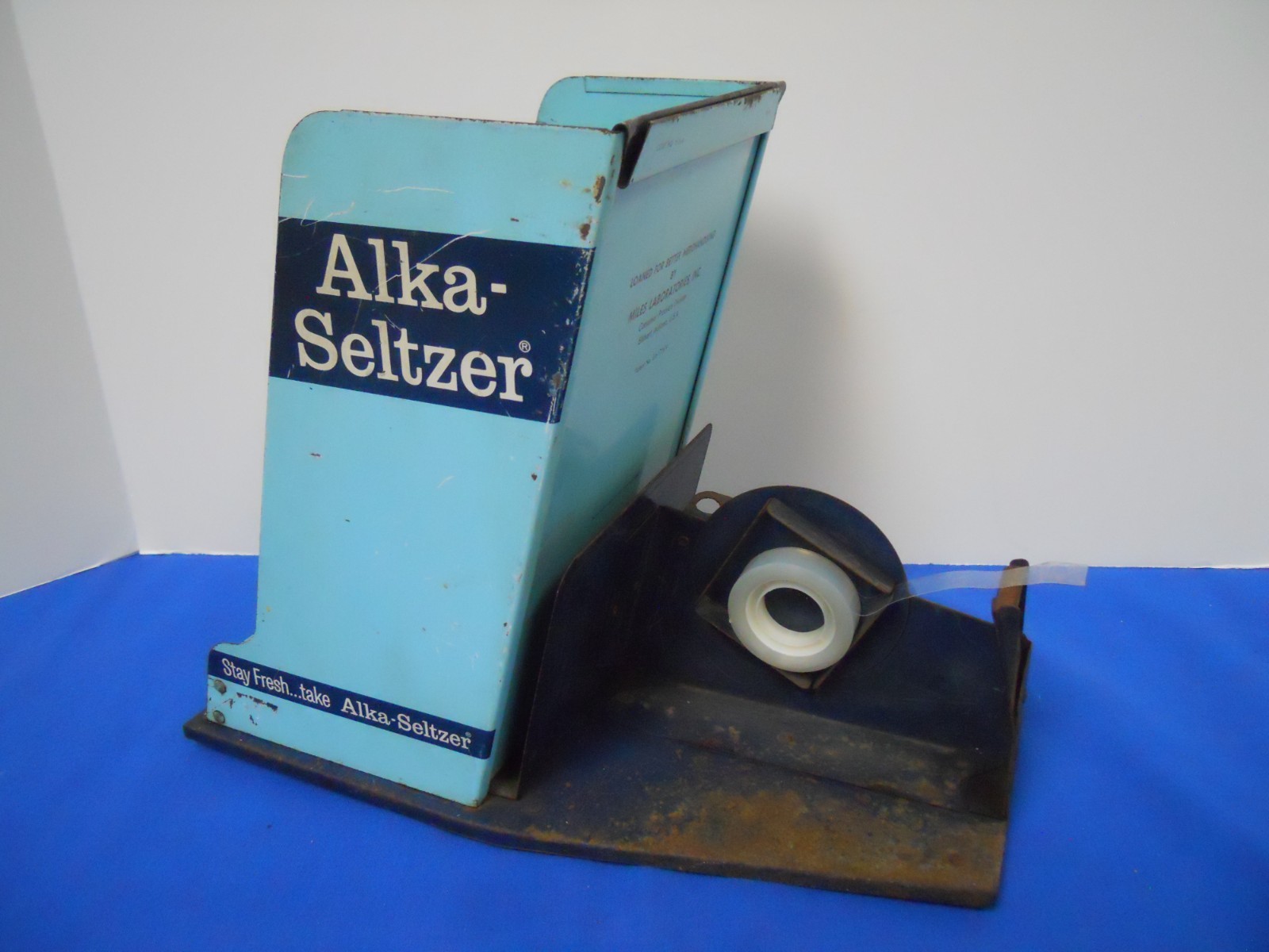 Vintage ALKA-SELTZER Counter Display w Tape Dispenser General/Country/Drug Store