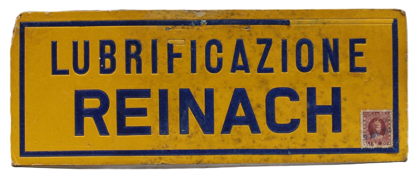 advertising table lubrication sign reinach oil car motorcycle era spare parts
