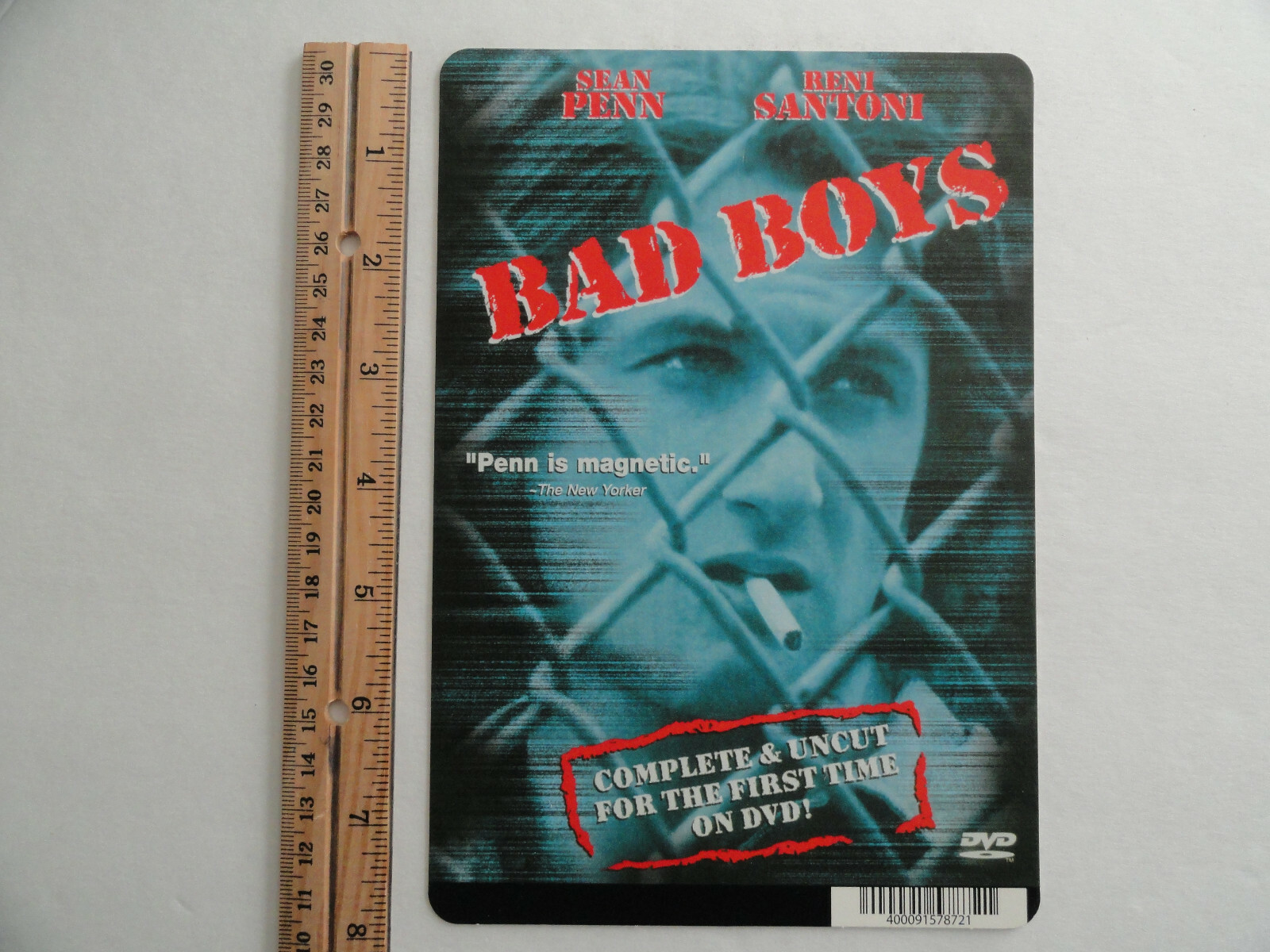 BAD BOYS – SEAN PENN – BLOCKBUSTER VIDEO BACKER CARD 5″X8″ NO MOVIE