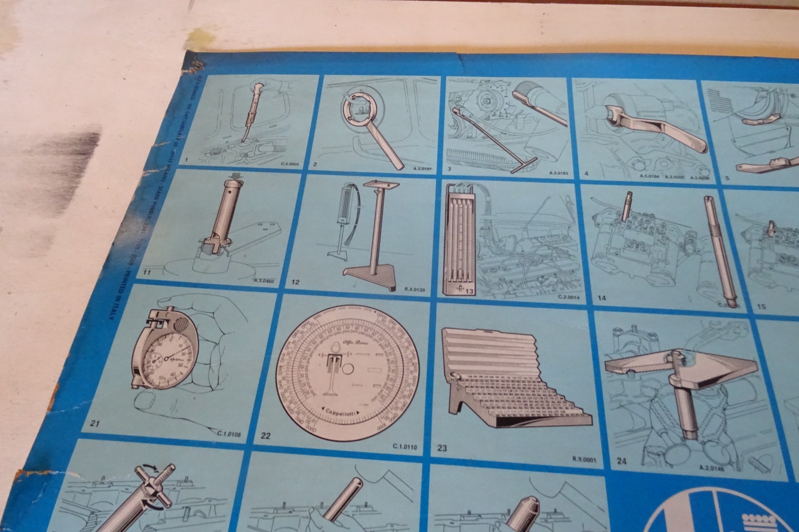 sign sign Alfa Romeo Alfetta engine specific equipment