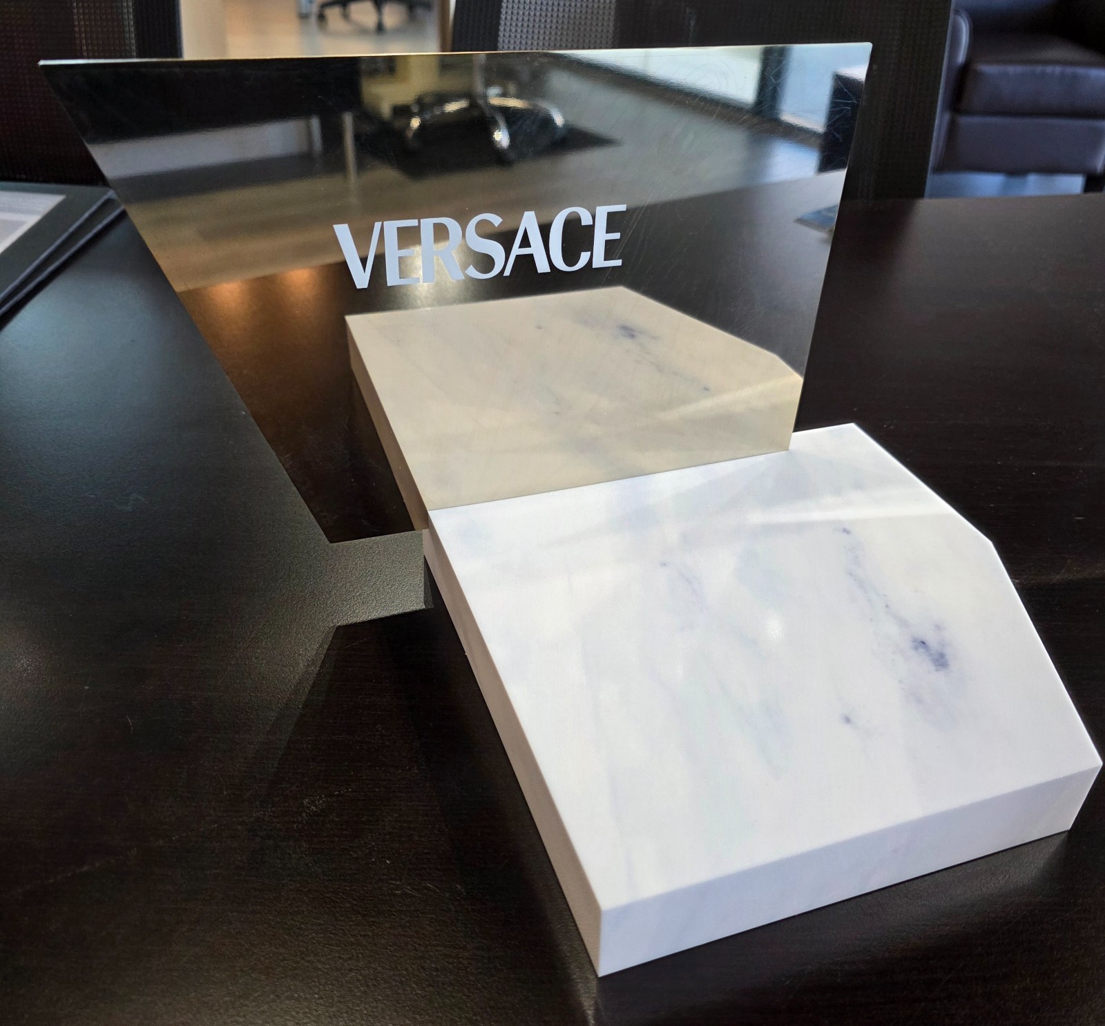 Versace store display free standing gold and white new in box