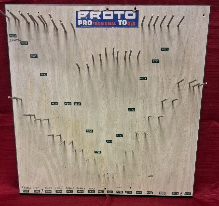 Proto Tools Vintage Dealer Display Board for Drivers