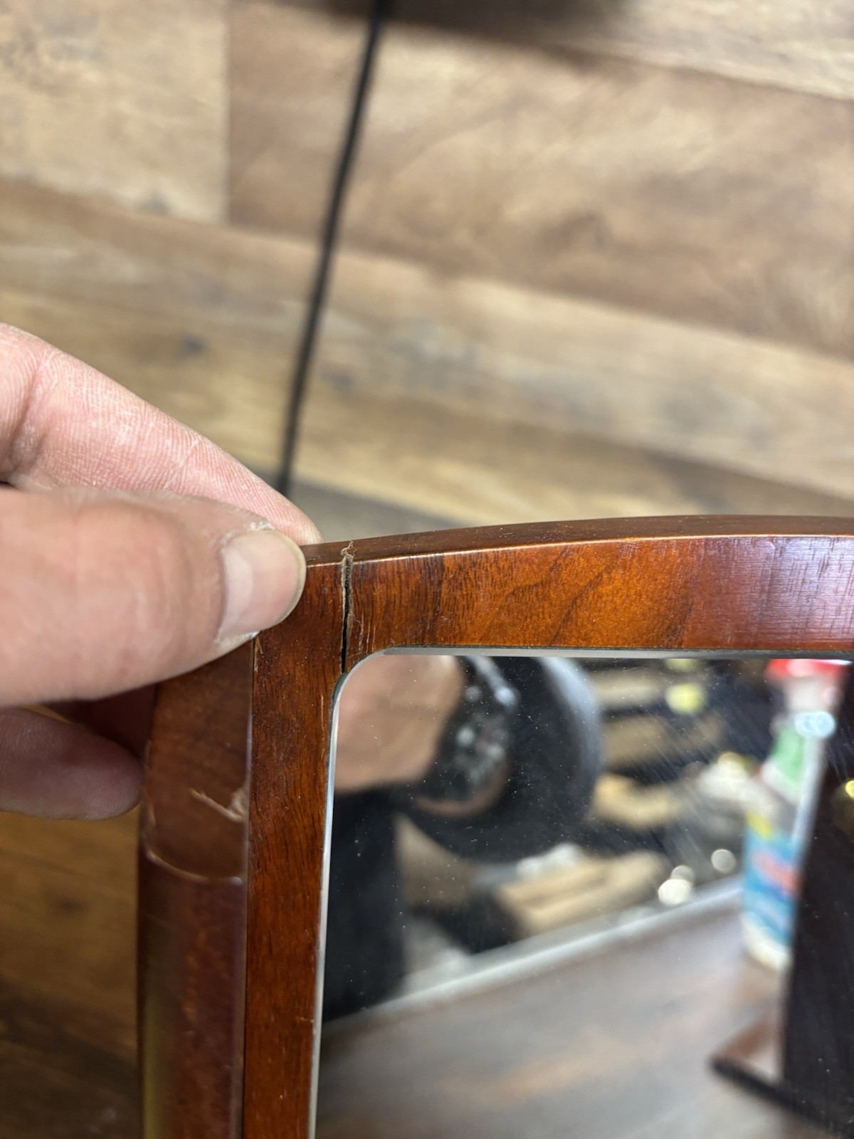 Maui Jim Countertop Wood Mirror Rare Store Marketing 14″ tall