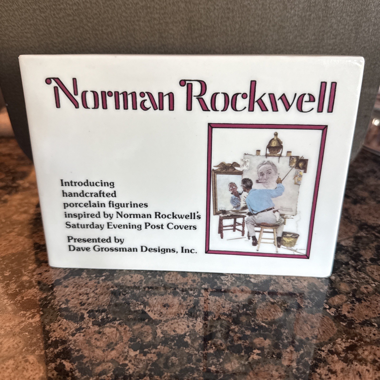 VNTG 1975 Norman Rockwell Porcelain Store Advertising Display Sign Excellent Con