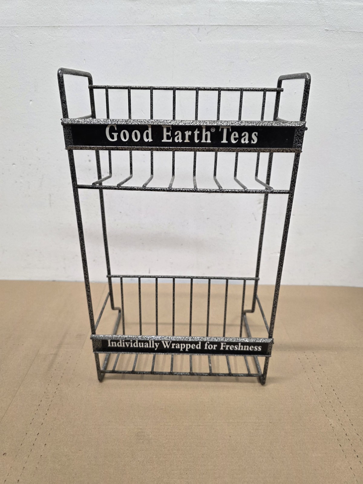 Good Earth Teas Two Tiered Wire Metal Display Rack General Store Food Rack