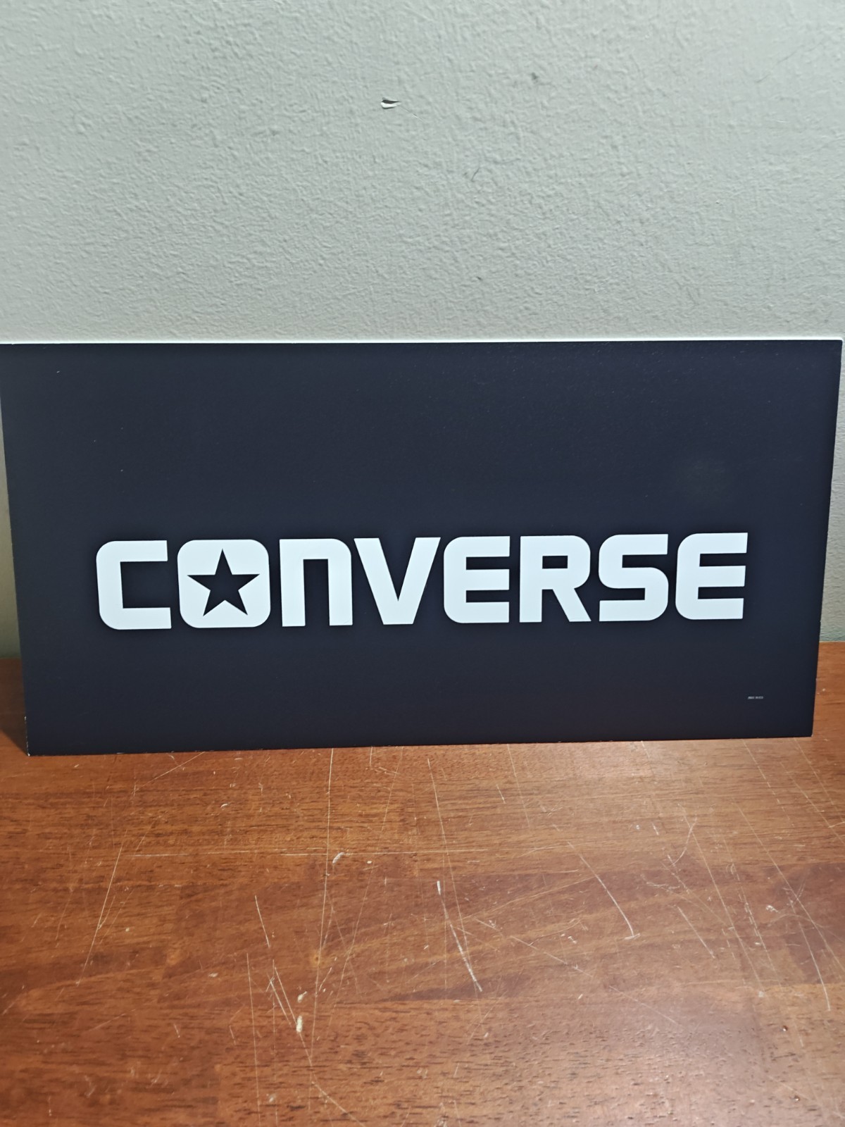 CONVERSE Shoe Store Retail Wall Hanging Sign Display Black And White 20 X 10