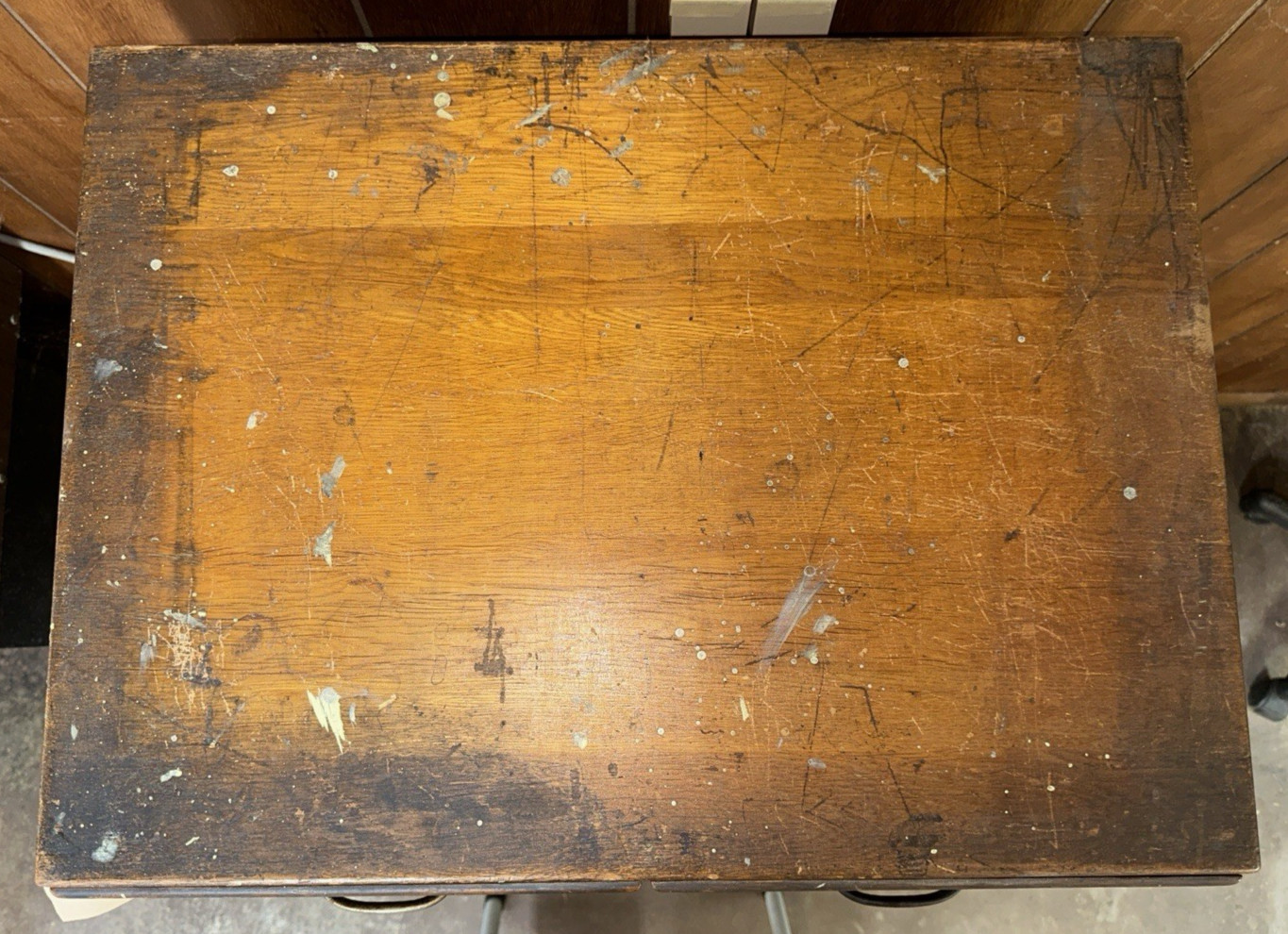 OBO Rare VTG Bradner Smith & Company Chicago IL Oak Wood Double Drawer
