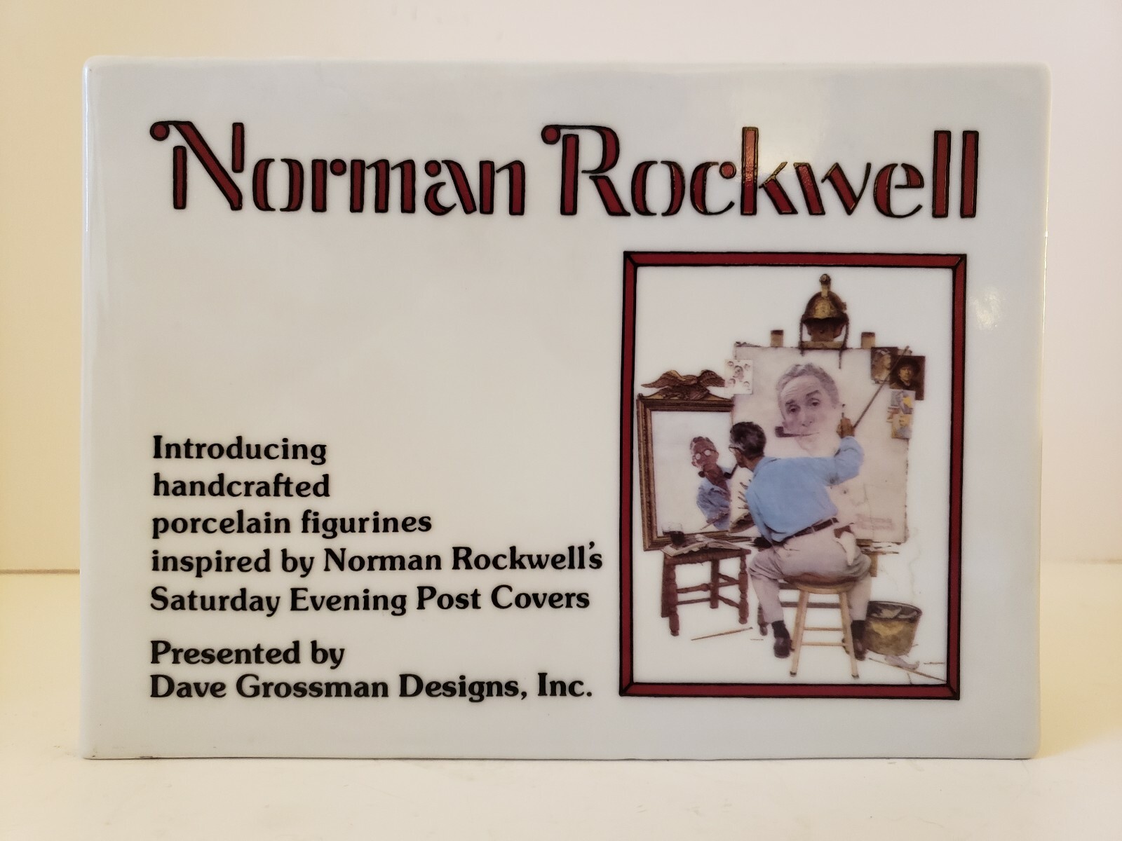 Vintage 1975 DAVE GROSSMAN Norman Rockwell Dealer Store Advertising Display Sign