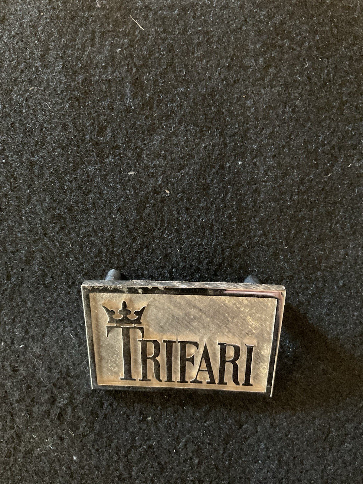 Vintage “RARE” Crown Trifari Retail Jewelry Store Display Case Metal Sign.