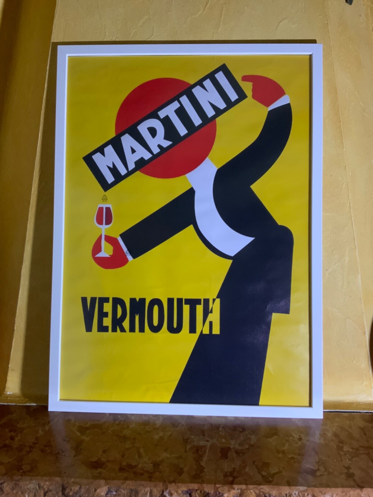 Vintage Framed Canvas Print, Martini Vermouth