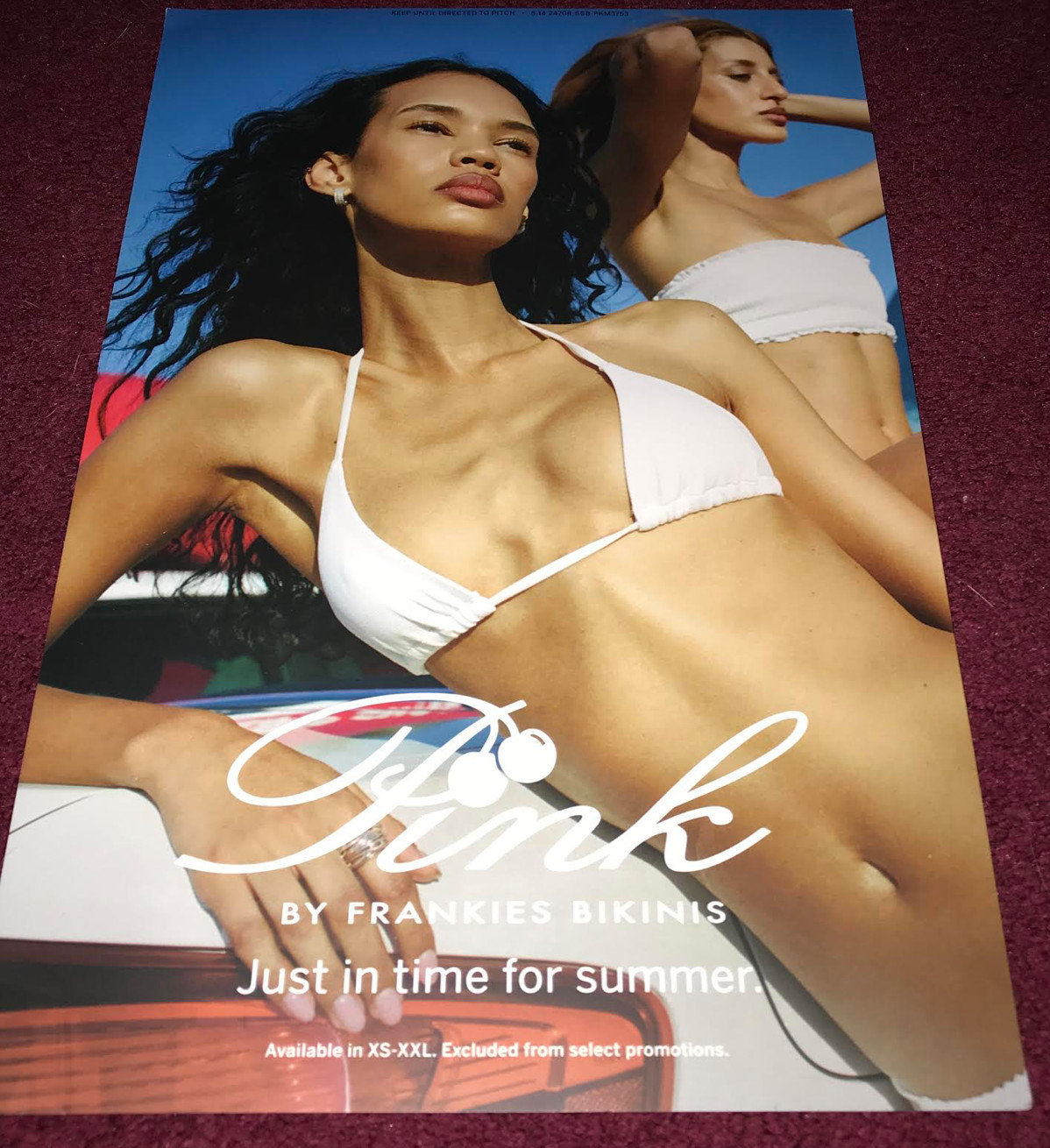 Victoria’s Secret Pink Bikinis PROMO POSTER RARE HTF Wall Art Dorm Decor Gift