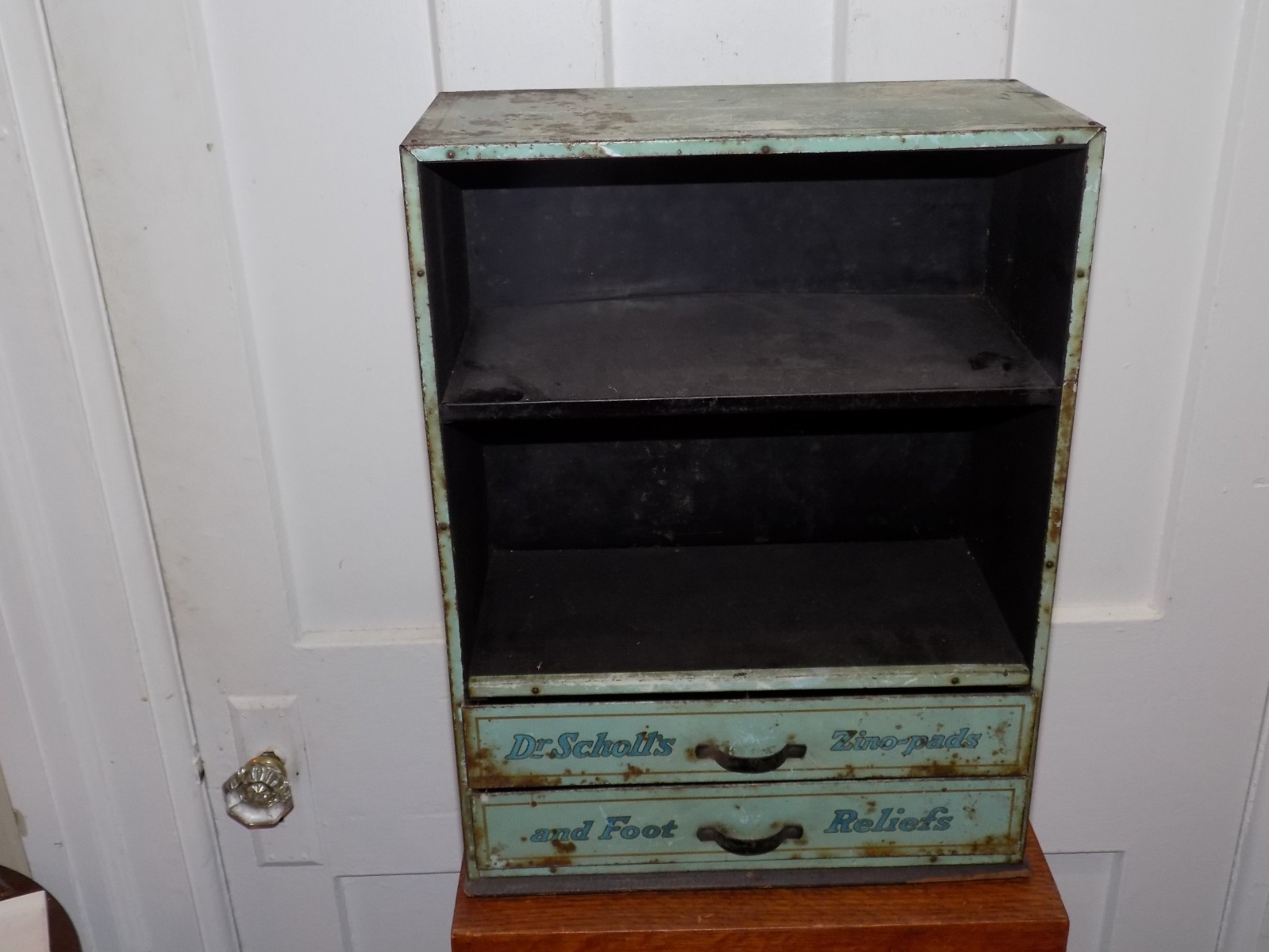 Vintage Dr. Scholl’s Foot Comfort Remedies Counter Store Display Cabinet