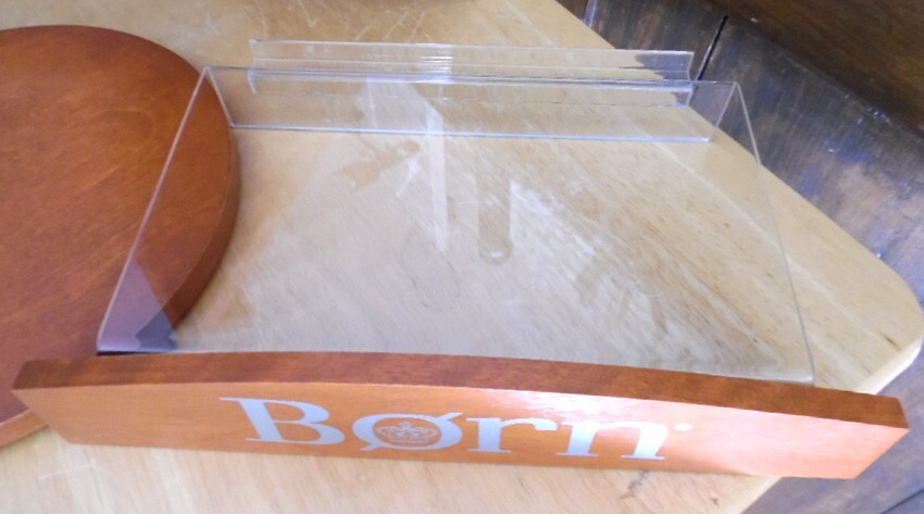 1 BORN standing Shoe Holder & 5 BORN Slat Wall Shelves, NIB, classy nice