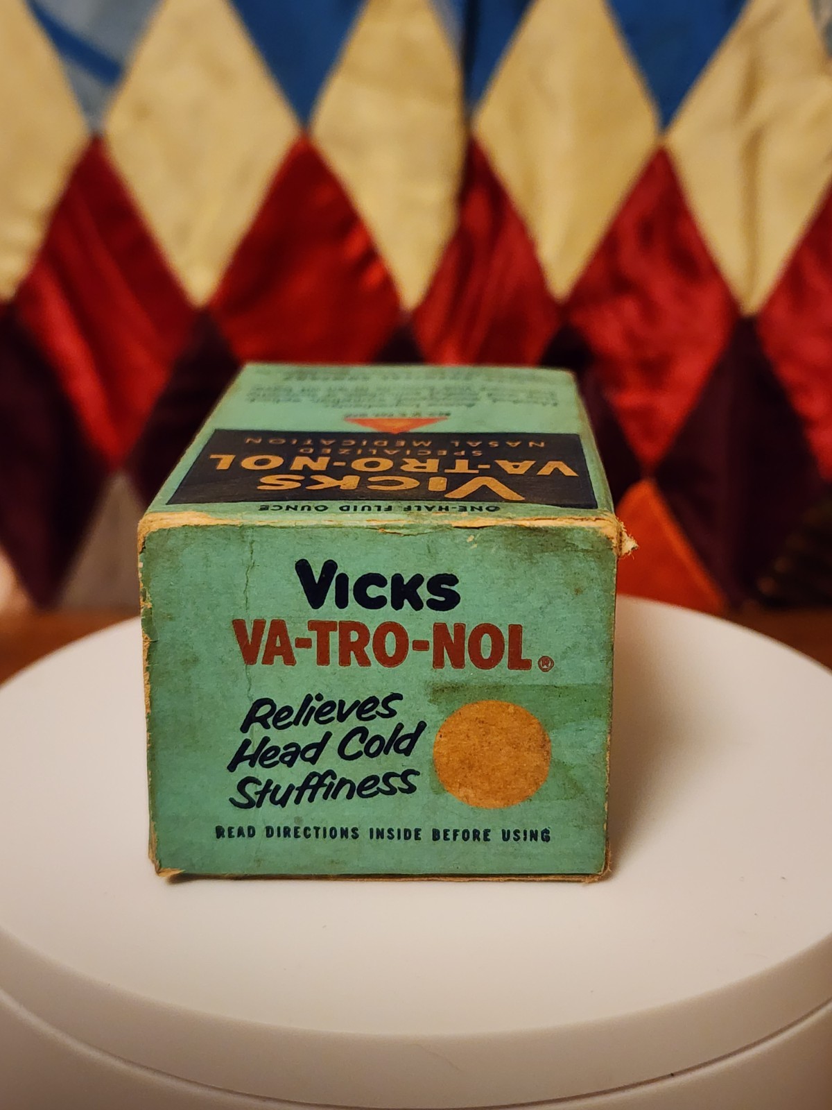 Vintage VICKS VapoRub and VICKS VA-TRO-NOL nose drops full sealed bottles w/ box