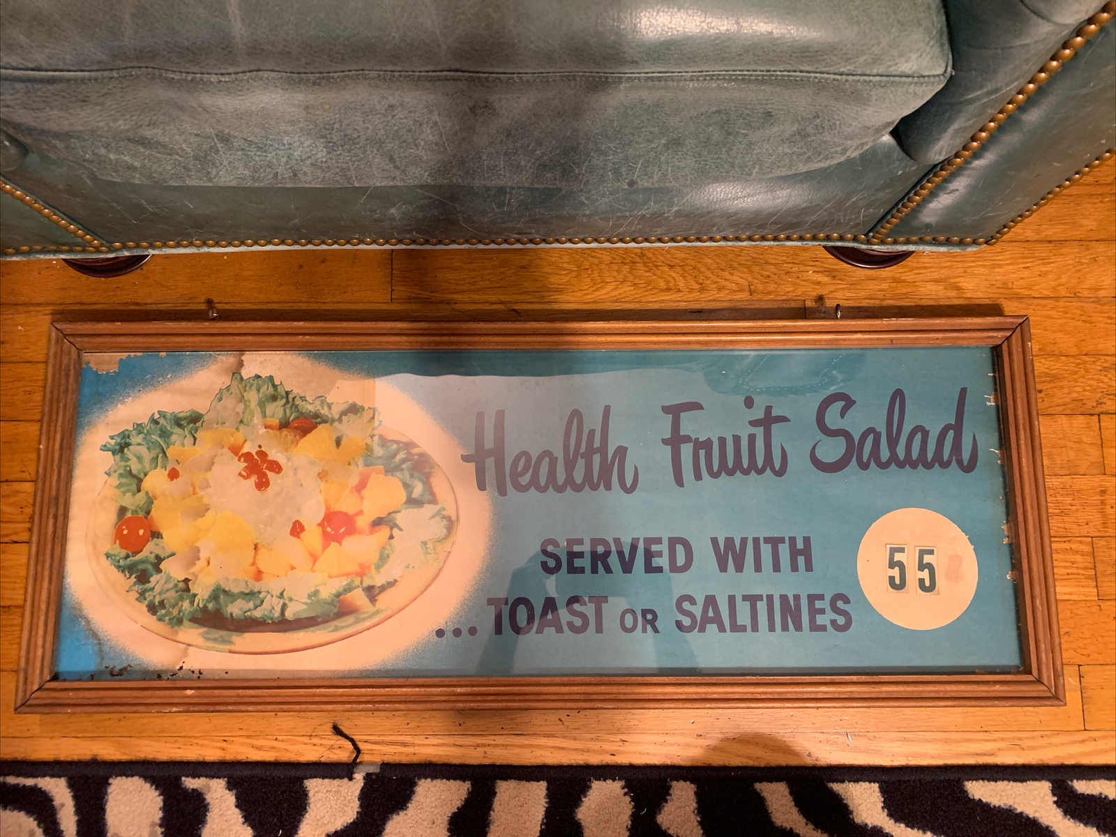 RARE EARLY DINER STORE ADVERTISING SIGN IN ORGINAL FRAME