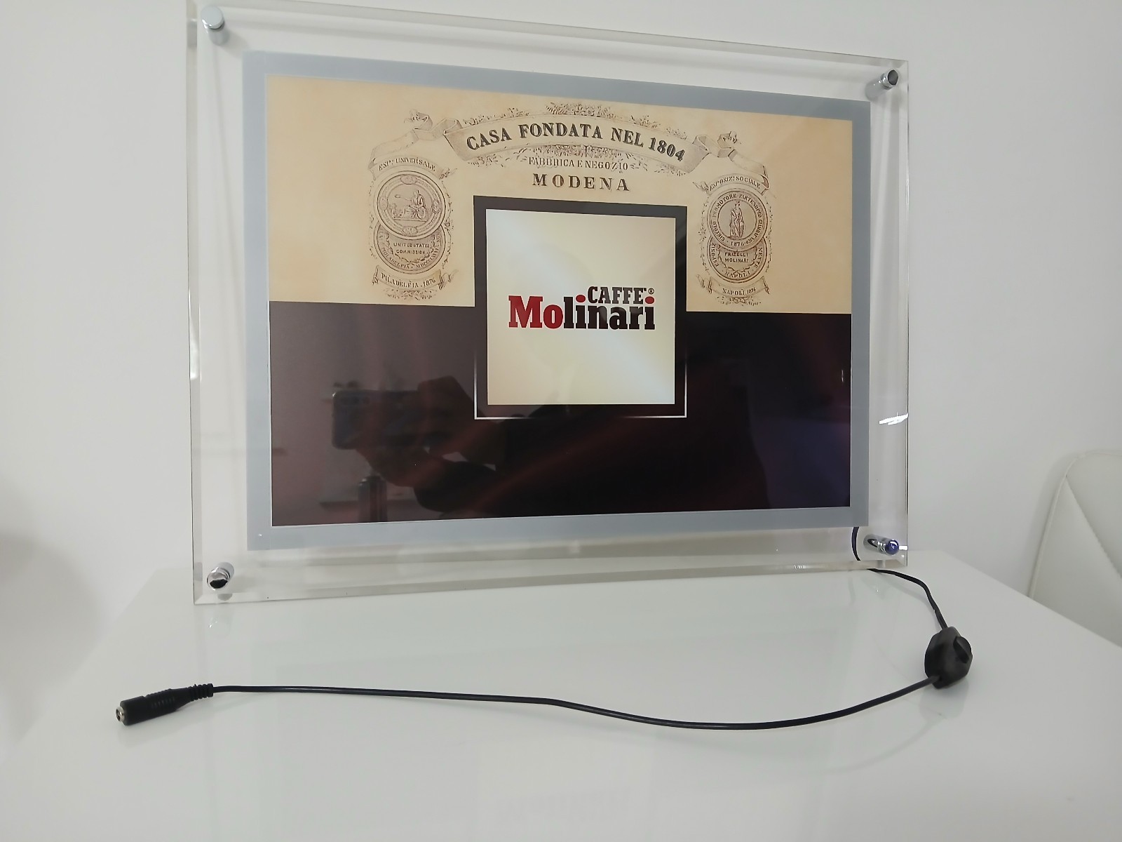 Coffee Molinari 50 x 38 cm Advertising Light Sign Picture Mint