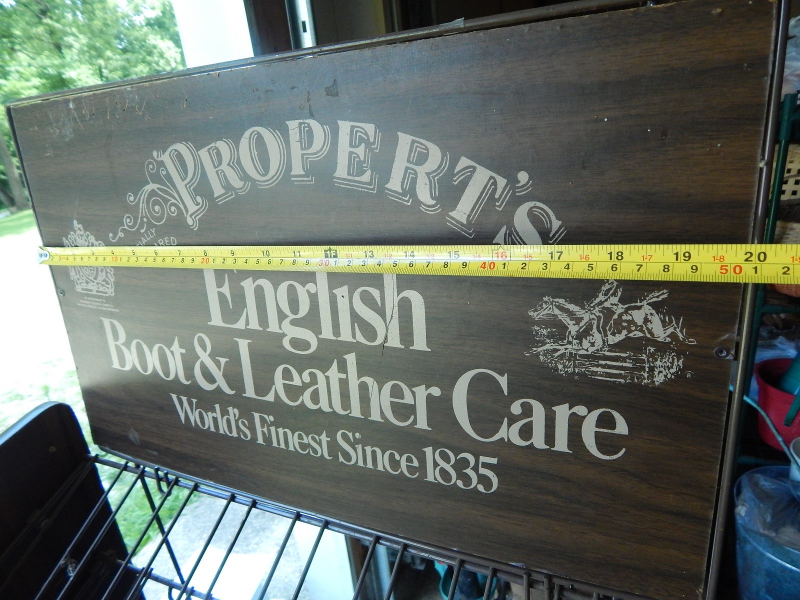 Propert’s ~ English Boot & Leather Care ~ DISPLAY RACK w/ 52 JARS of CREAM ~ Vtg
