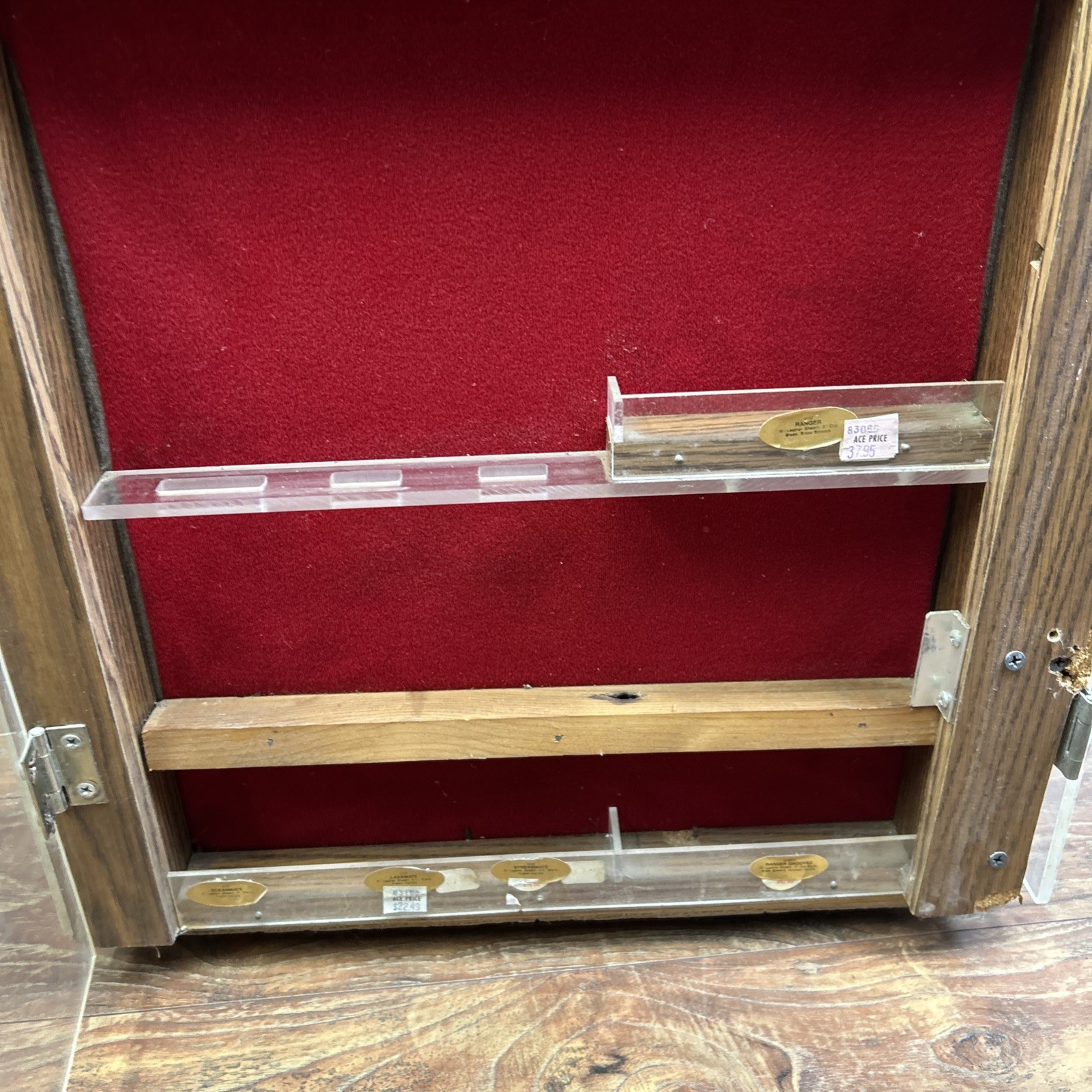 Vintage Buck Knives Swivel Knife Case Dealer Store Display Cabinet 4 Sided **
