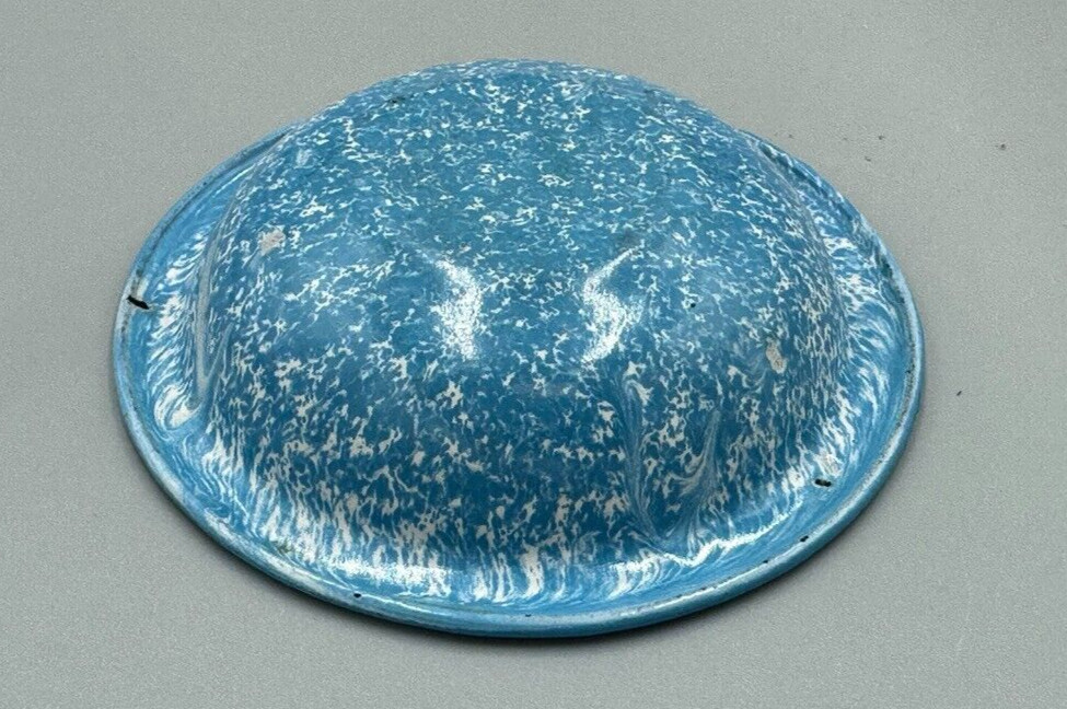Antique SALESMAN SAMPLE Lava Volcanic ENAMEL WARE Graniteware Advertising Bowl