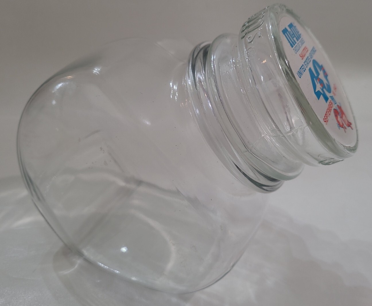 M&M Chocolate Candies United States Air Force 1947 40 years Glass Canister Jar