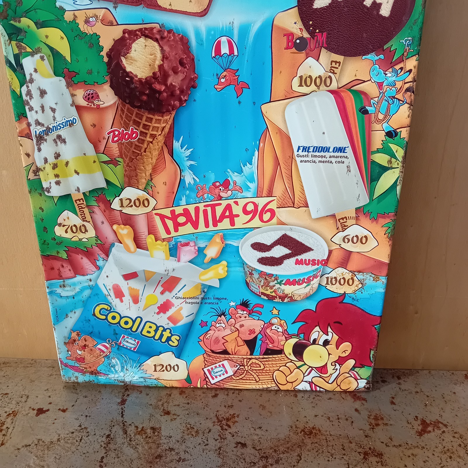 1996 Eldorado Ice Cream Table Sign