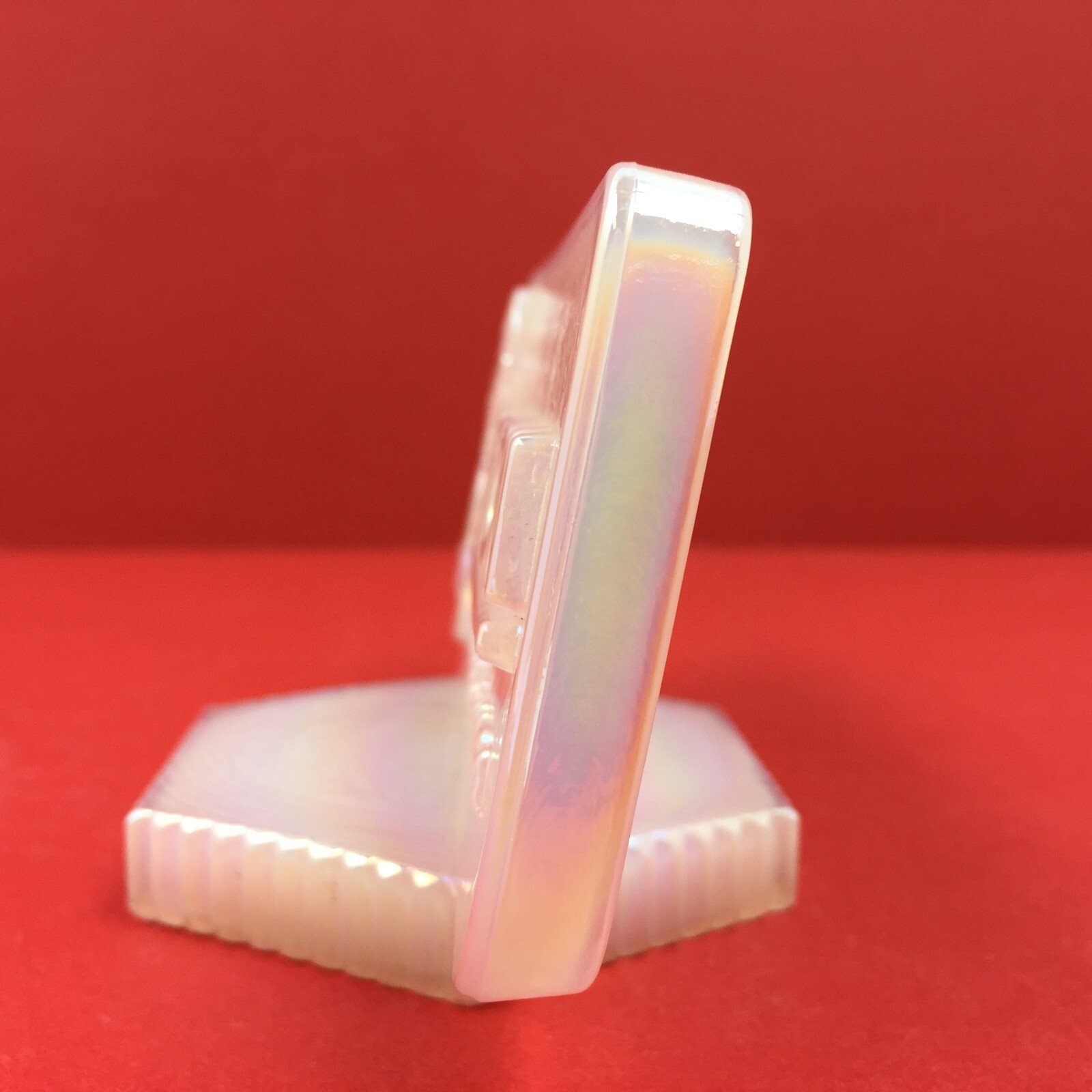 Vintage Fenton Dealer Sign Plaque Carnival Opalescent Pink Original Label