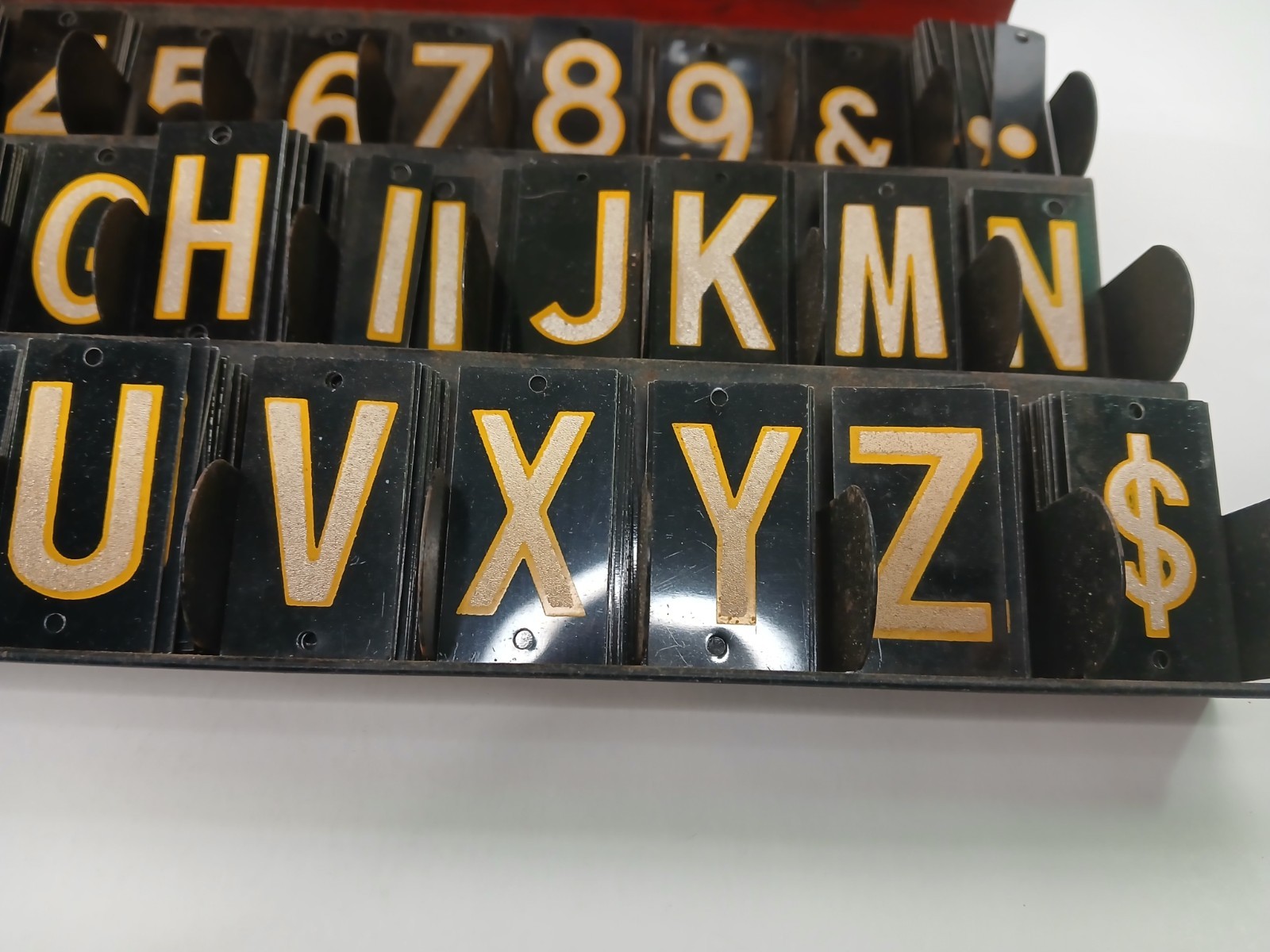 Vintage DA-NITE Reflecting Metal Letters Advertising Display Set Cleveland OH