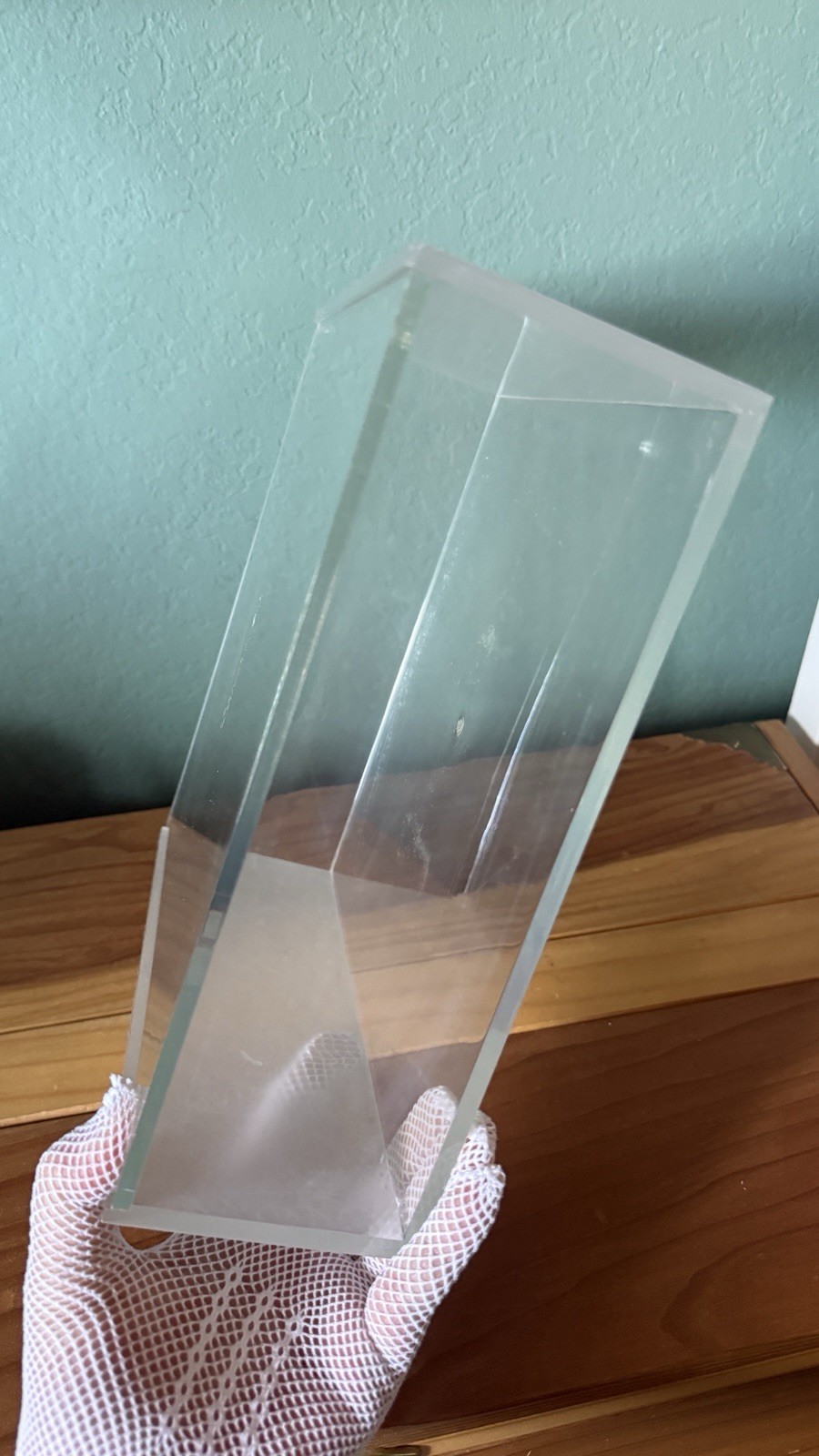 Calvin Klein Clear Acrylic Display Box Store Fixture Tray 9.75” x 9.75” x 3.3”
