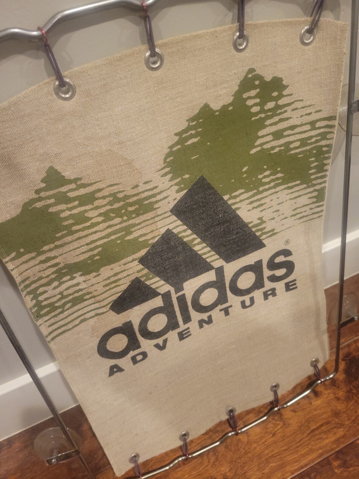 Adidas Adventure 2-Sided Display Signage W/ Suction Cups Printed Cloth