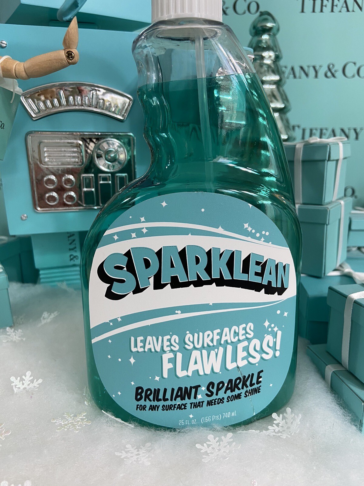 Tiffany&Co Spray Bottle Display SPARKLEAN Store Window Advertising Prop 10” RARE
