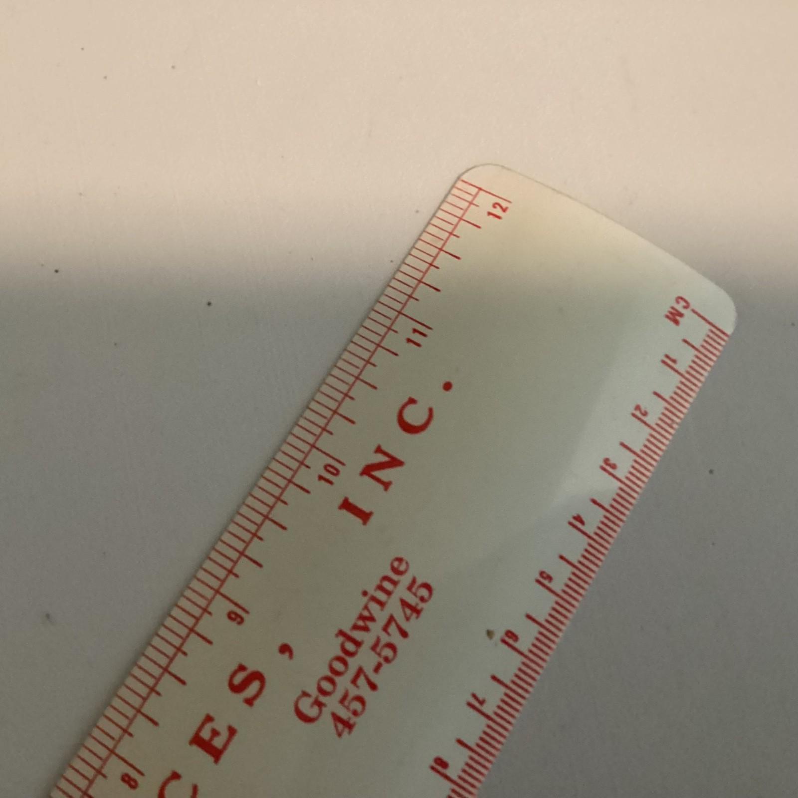 Custom farm services inc vintage metal ruler schofield division