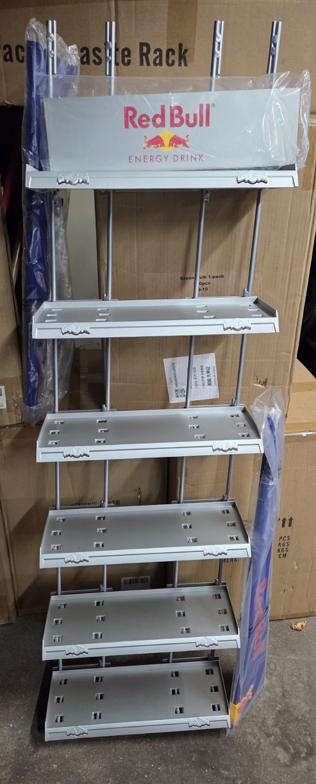 UNIQUE COOL RED BULL 4 PACK PARASITE RACK METAL DRINK SHELF DISPLAY FREE SHIPPIN