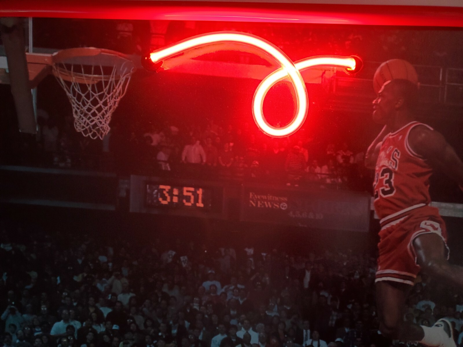 Michael Jordan #23 1988 Free Throw Line Dunk Contest Store Display Nike Sign