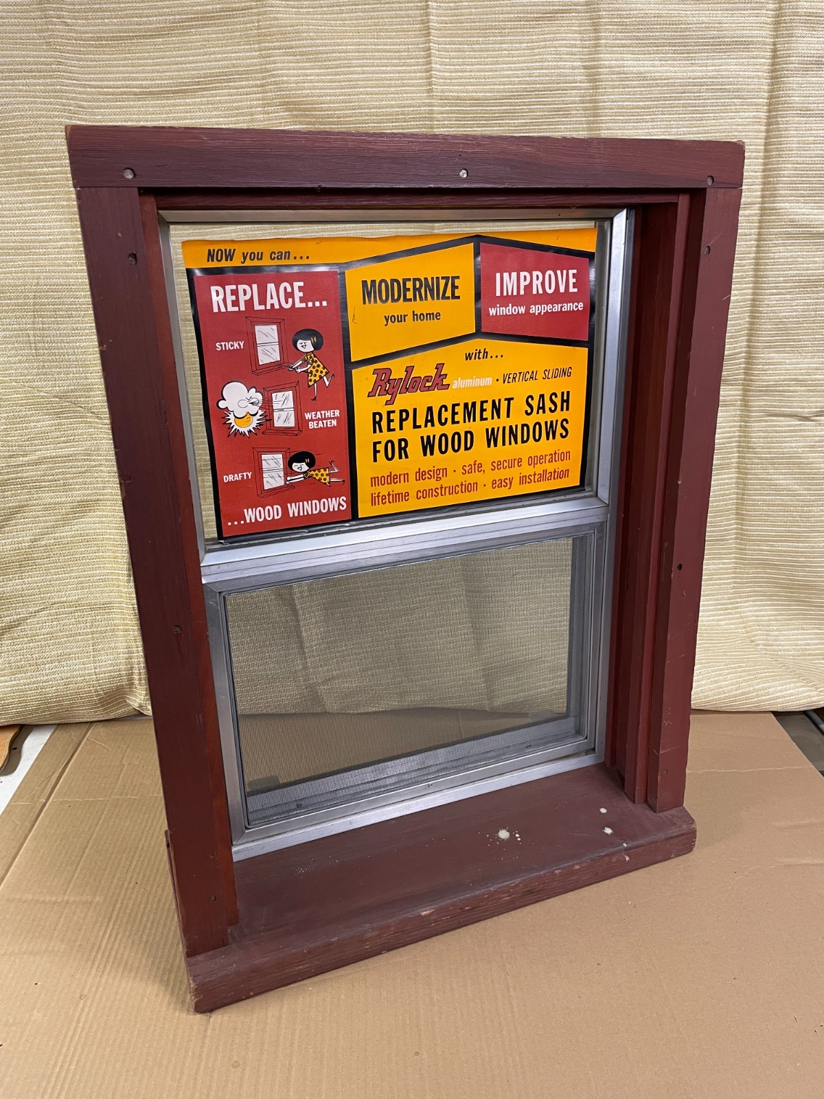 Rylock aluminum sash salesman sample, rare, vintage