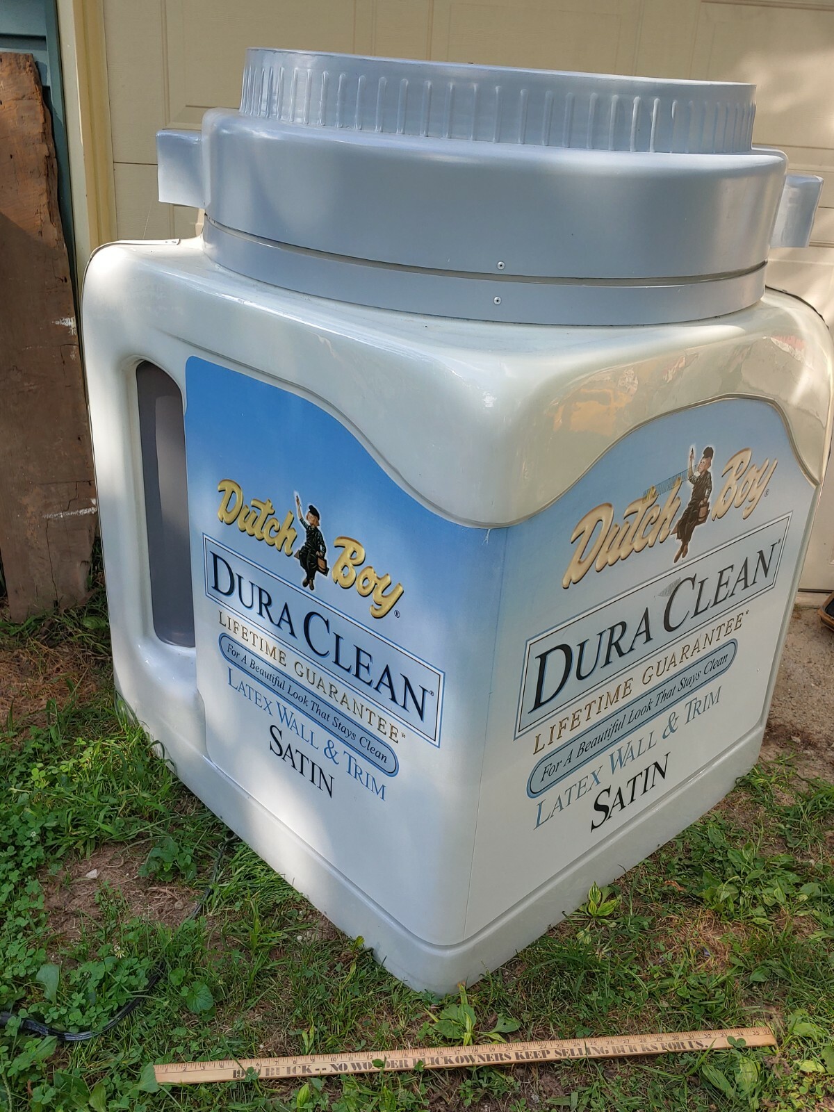 HUGE Dutch Boy Paint Can Bucket 4′ Sign Light Up Dura Clean Store-Front VTG