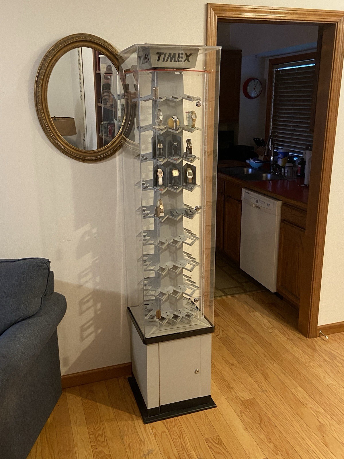1980s Timex Branded Store Display Case- Wristwatches Included