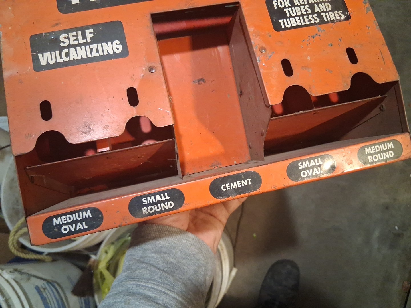 Vtg Tech – 2 – Way Tire Tube Repair Countertop Store Display Cabinet Dispenser