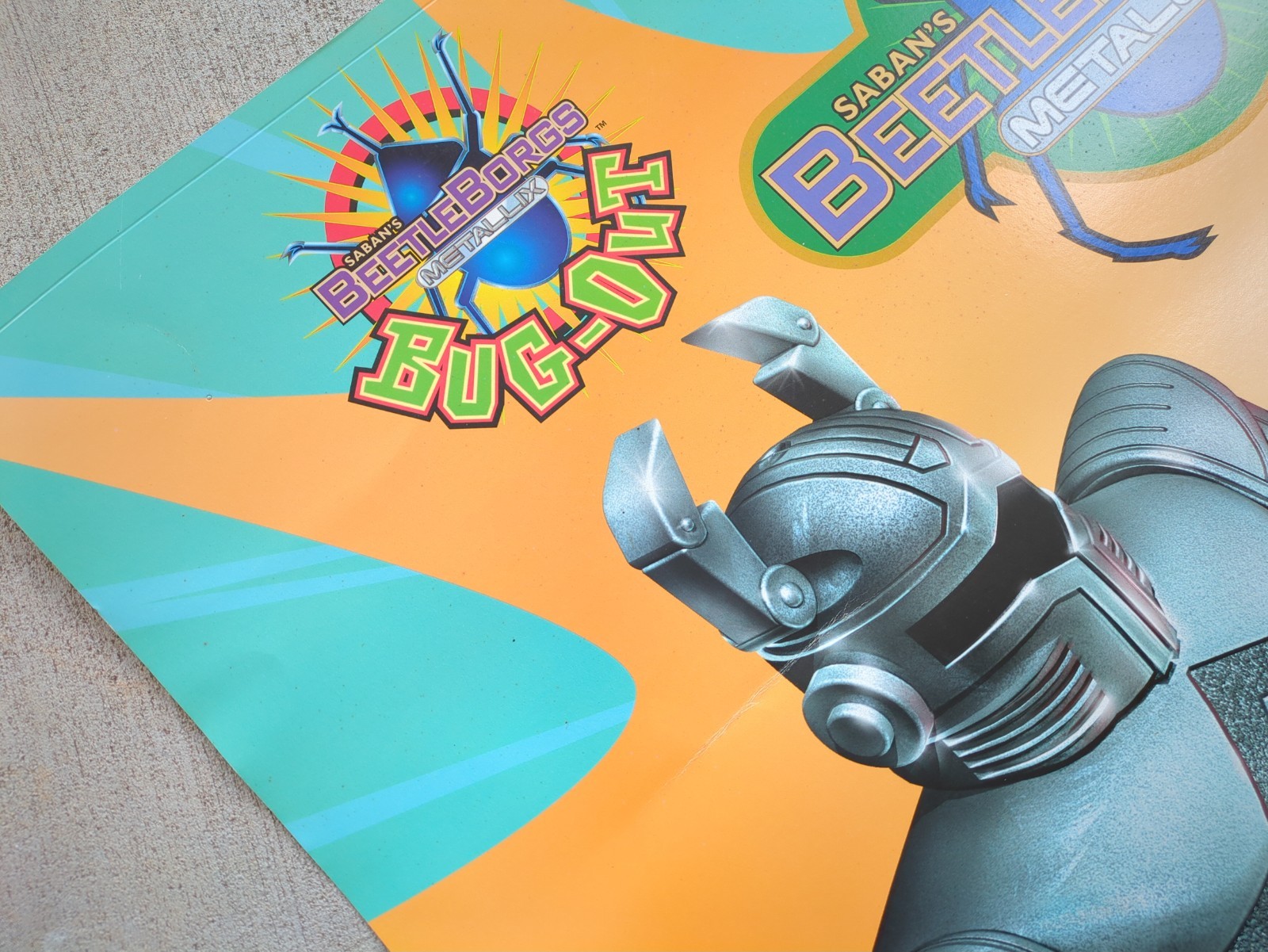 Vintage 90s 1997 Blockbuster Video Store Promo Beetle Borgs Saban Poster RARE