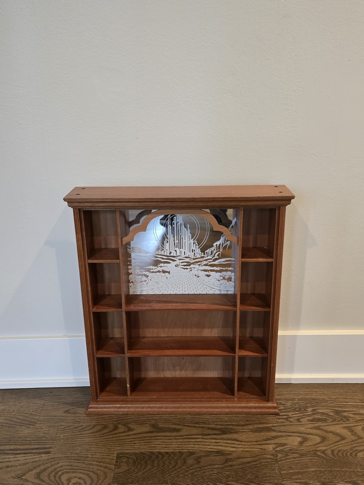 Vintage Franklin Mint Wizard of Oz Wooden Hanging Figurine Display Cabinet ONLY