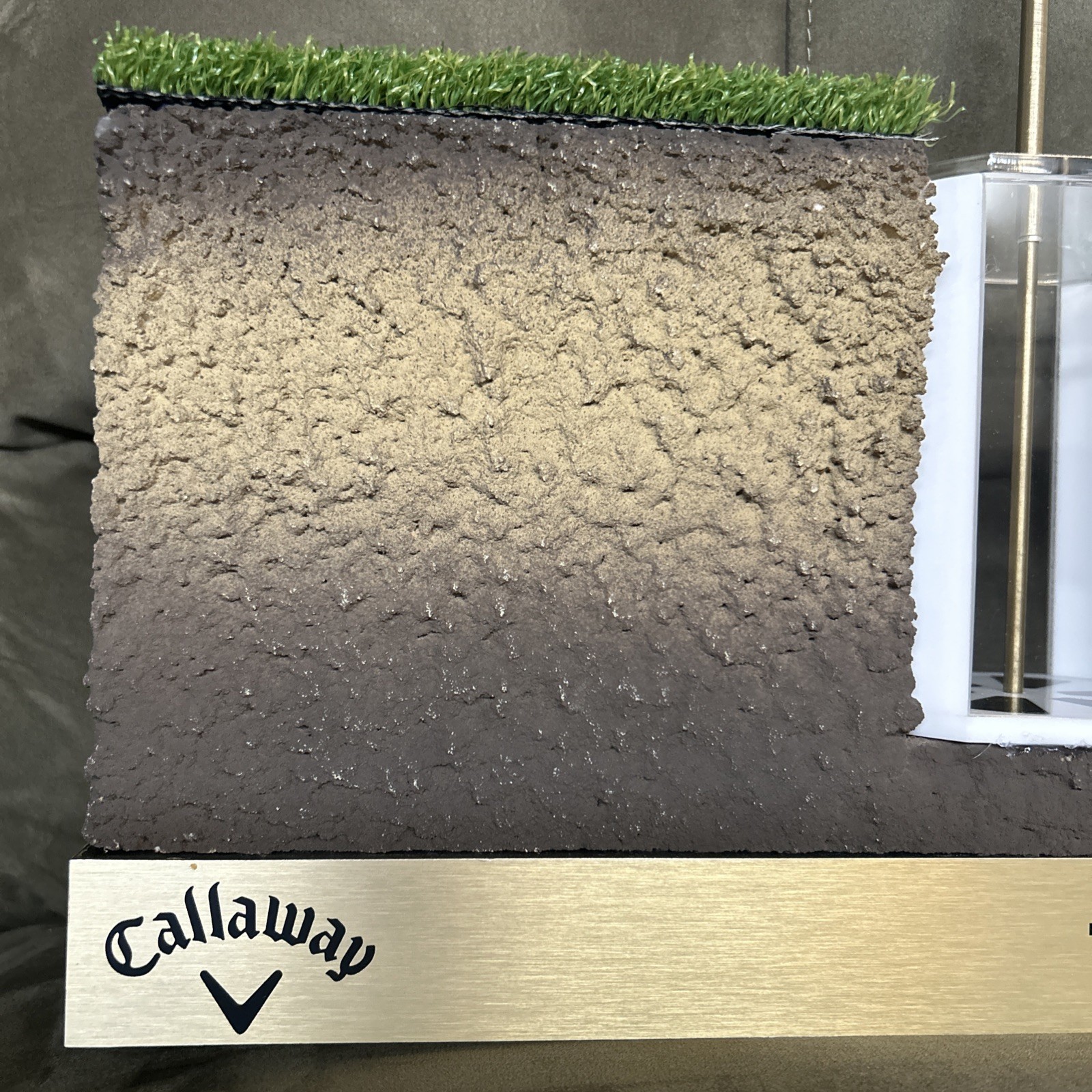Callaway Golf Retail Display Brass Flag Turf Cup Counter Advertising