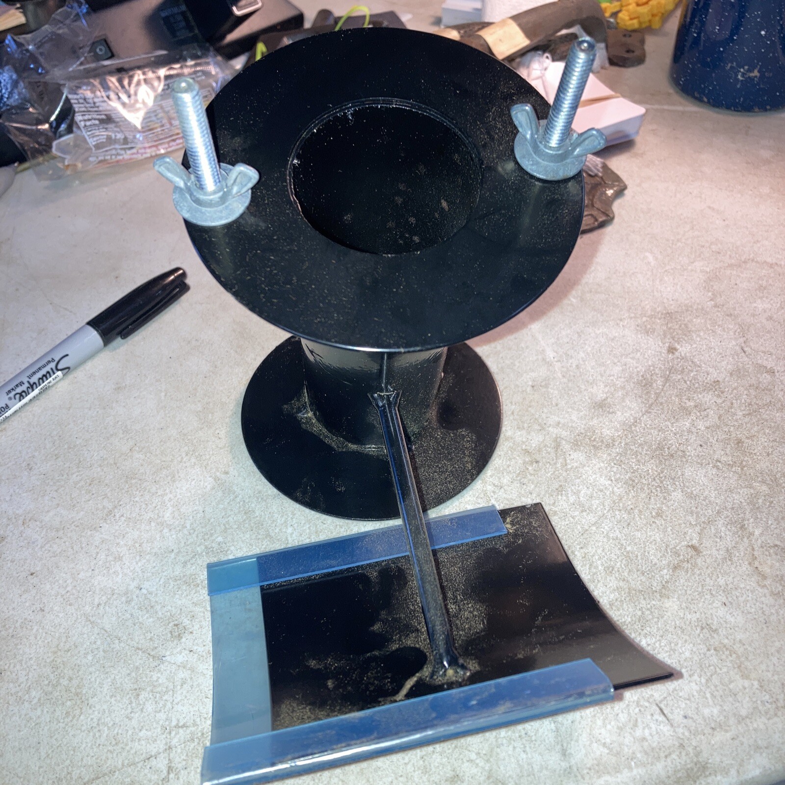 Store display steel bolt on bracket with price tag holder A Lot Of 3