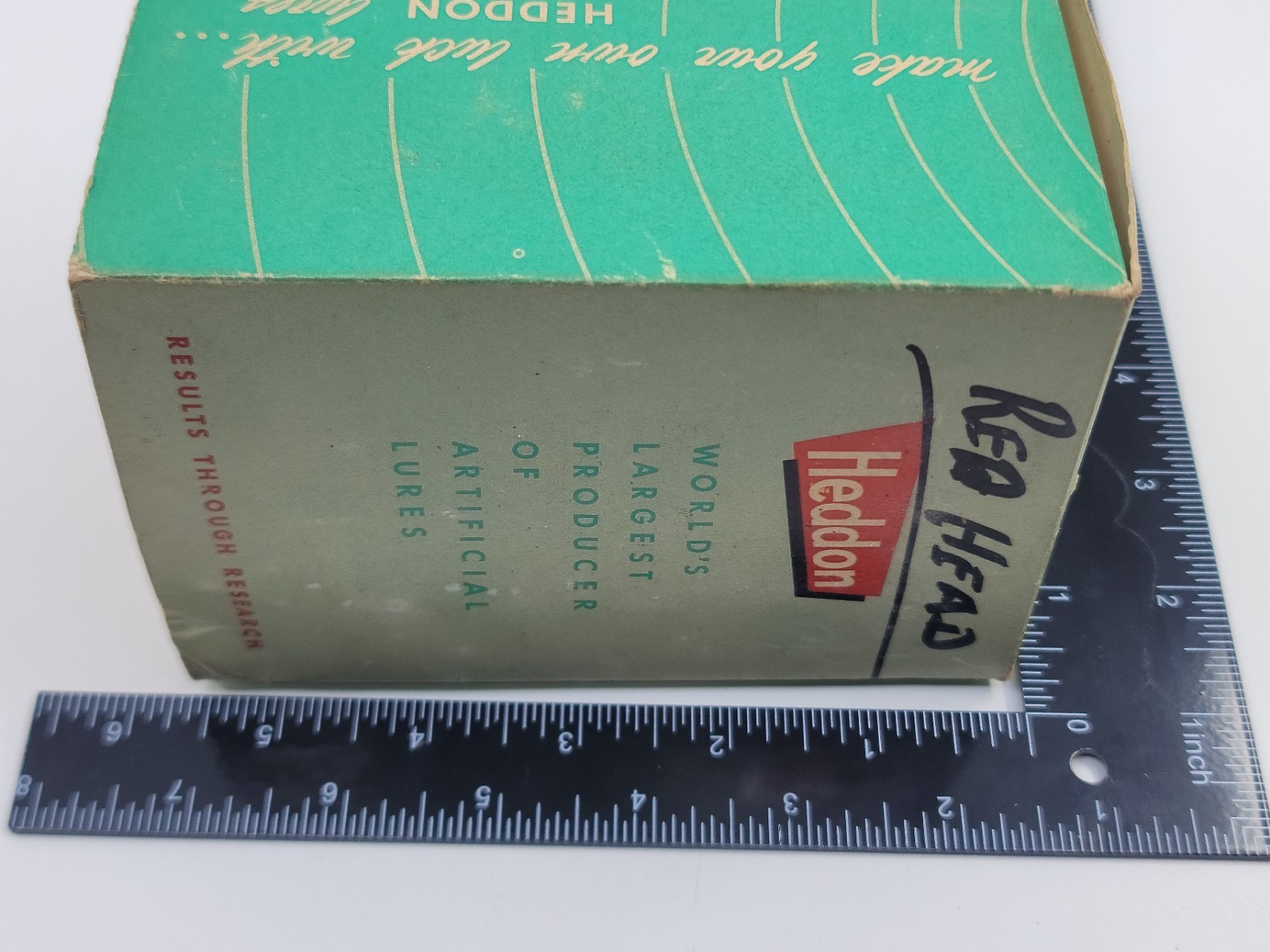 Vintage Heddon Store Display Empty Box For Dogwagiac Wood Classic Fishing Lures