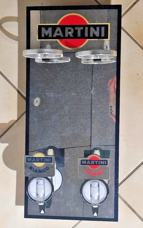 Mirror display pin MARTINI white + red dispenser dispenser dispenser vintage