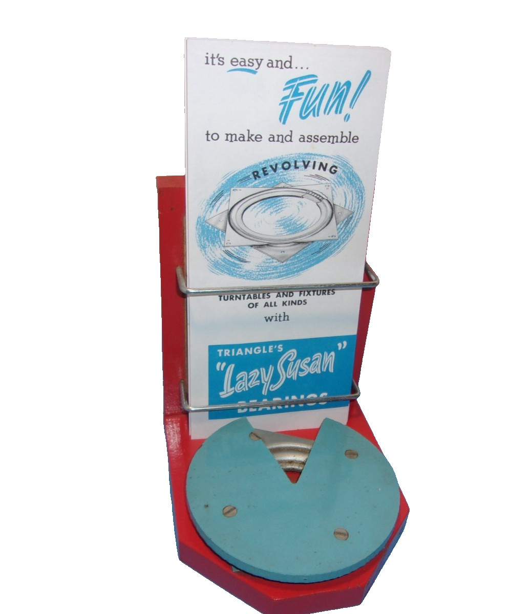 Triangle Co Rotating Bearing Lazy Susan Oshkosh WI Store Counter Display Sign