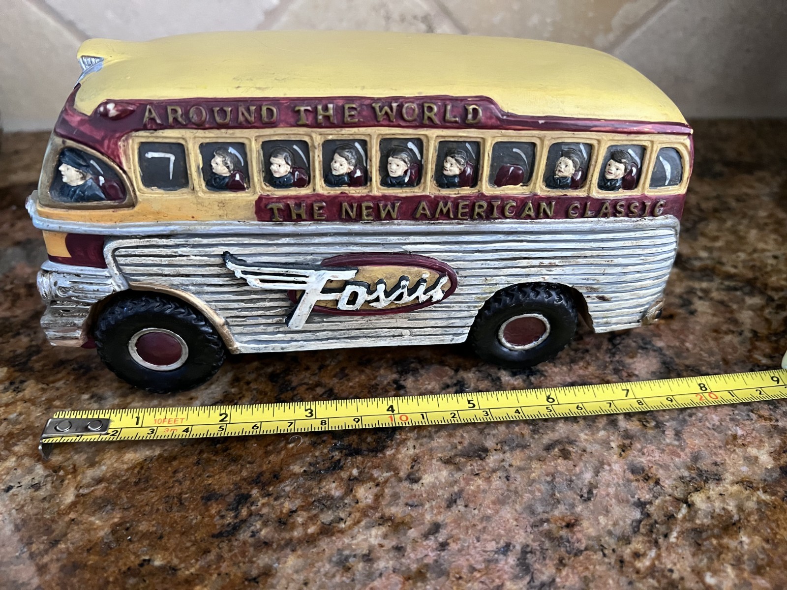 FOSSIL Watch Around The World American Classic Bus 7.5” Promo/Store Display