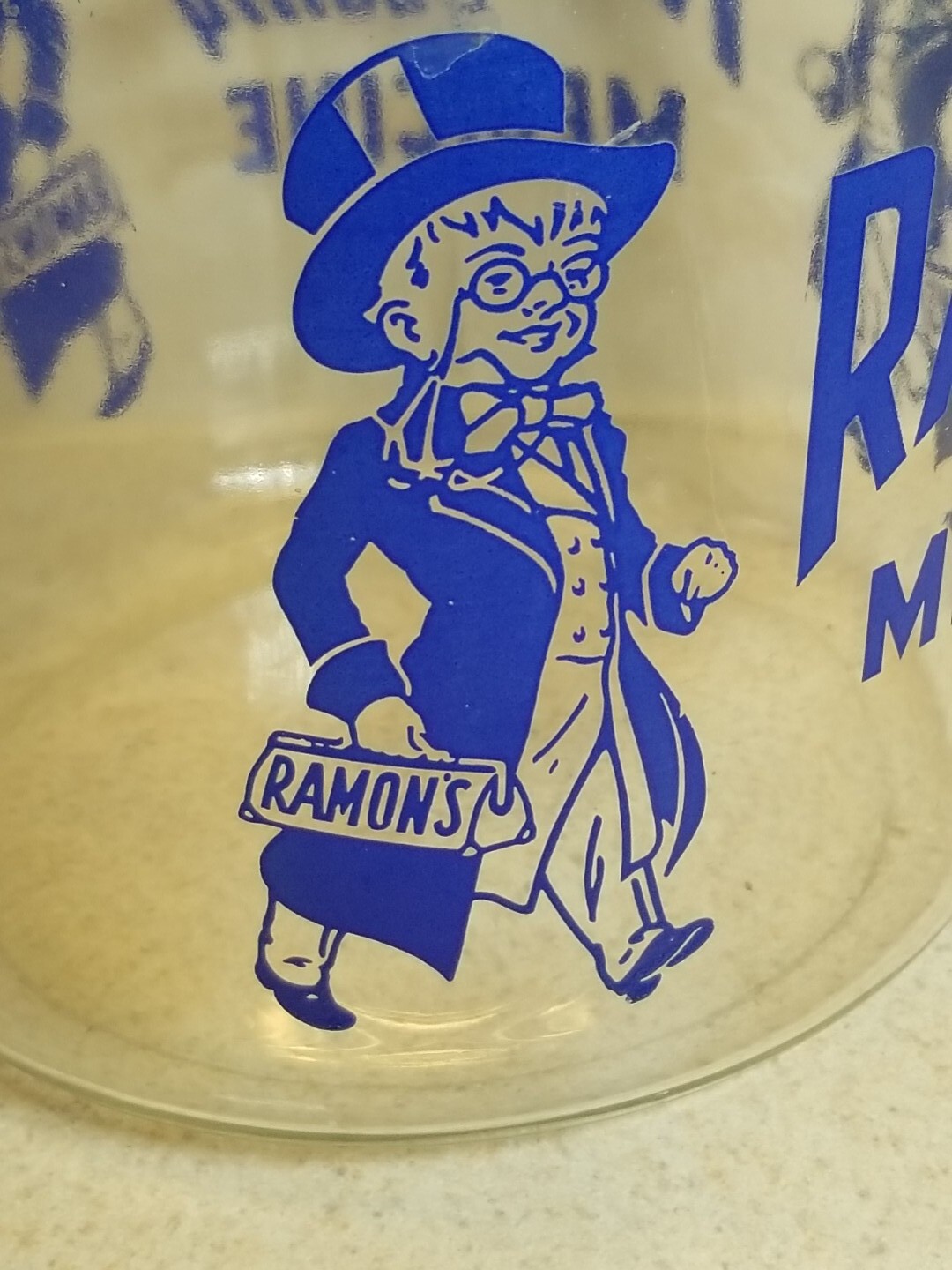 VTG Ramon’s Quality Medicine The Little Doctor Counter Top Store Display Jar VGC